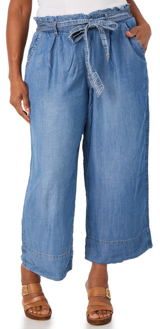 Thumbnail 1: Workshop Plus Cropped Tencel Belted Pants 