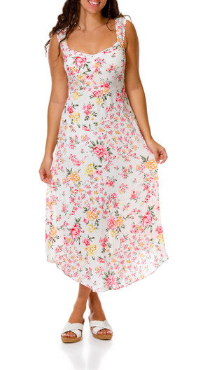 Thumbnail 1: Derek Heart Juniors Sleeveless Tropical Maxi Dress 
