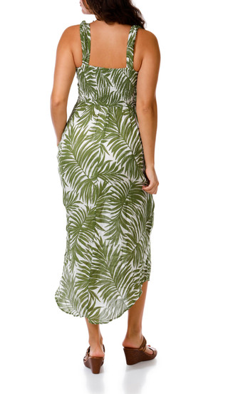 Thumbnail 2: Derek Heart Juniors Sleeveless Tropical Maxi Dress 