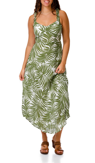 Thumbnail 1: Derek Heart Juniors Sleeveless Tropical Maxi Dress 