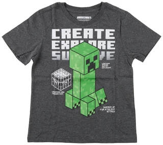 Thumbnail 1: Minecraft Big Boys Short Sleeve Graphic Tee 