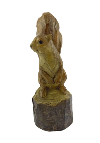 Thumbnail 1: Autumn Gatherings 12.5 in Resin Woodgrain Squirrel Harvest Home Accent 