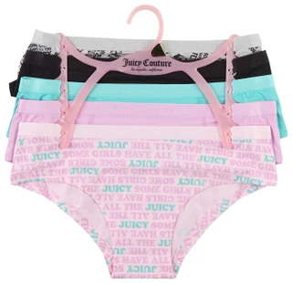Thumbnail 1: Juicy Couture Women's 5 Pk Cotton Logo Band Hipster Panties 