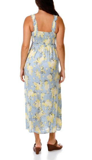 Thumbnail 3: Derek Heart Juniors Sleeveless Floral Maxi Dress 