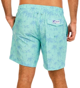 Thumbnail 2: Trunks Men's Palm Tree Print Swim Shorts  