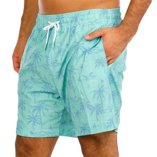 Thumbnail 3: Trunks Men's Palm Tree Print Swim Shorts  