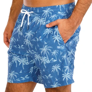 Thumbnail 2: Trunks Men's Palm Tree Print Swim Shorts  