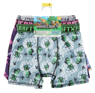 Thumbnail 3: Minecraft Boys 3 Pk Print Athletic Boxer Briefs  