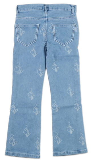 Thumbnail 2: Baby Phat Girls 4 Pocket Logo Flare Leg Jeans 