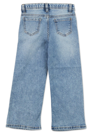 Thumbnail 2: Blue Spice Little Girls 5 Pocket Rhinestone Wide Leg Jeans  