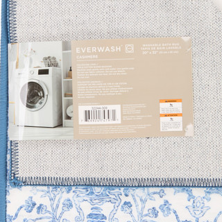 Thumbnail 2: EVERWASH 20x32 Floral Cashmere Washable Bath Rug  