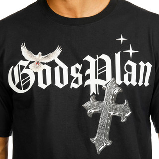 Thumbnail 2: Vibes Men's God's Plan T-Shirt 