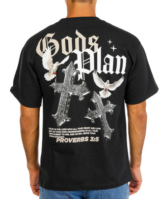 Thumbnail 1: Vibes Men's God's Plan T-Shirt 