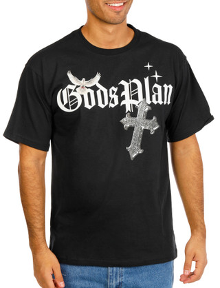 Thumbnail 3: Vibes Men's God's Plan T-Shirt 