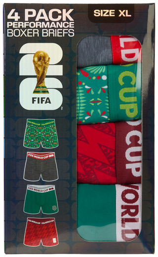 Thumbnail 1: FIFA Men's 4 Pk Performance Boxer Briefs 