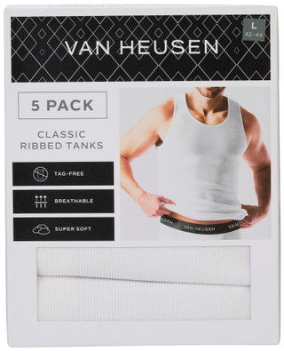 Thumbnail 1: Van Heusen Men's 5 Pk Classic Ribbed Tanks 