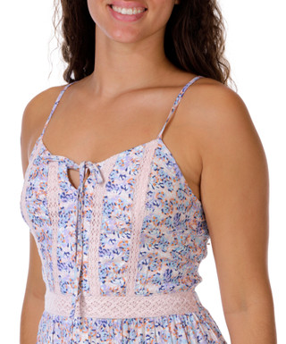Thumbnail 3: JAPNA Juniors Sleeveless Floral Lace Maxi Dress 