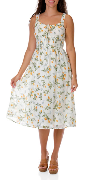 Thumbnail 1: JAPNA Juniors Sleeveless Floral Peasant Dress 