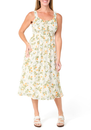 Thumbnail 1: JAPNA Juniors Sleeveless Floral Peasant Dress 