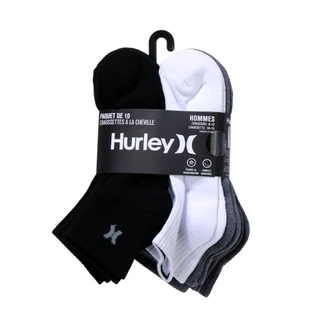Thumbnail 3: Hurley Men's 10 Pk Quarter Crew Socks 