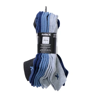 Thumbnail 2: Hurley Men's 10 Pk Quarter Crew Socks 