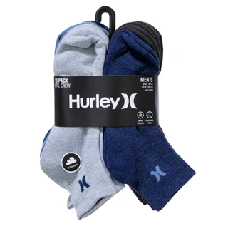 Thumbnail 3: Hurley Men's 10 Pk Quarter Crew Socks 