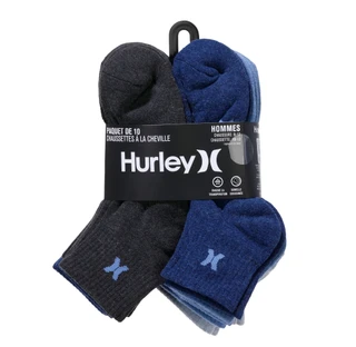 Thumbnail 1: Hurley Men's 10 Pk Quarter Crew Socks 