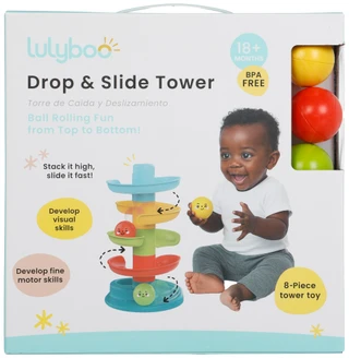 Thumbnail 1: Lulyboo Drop & Slide Tower Baby Toy 