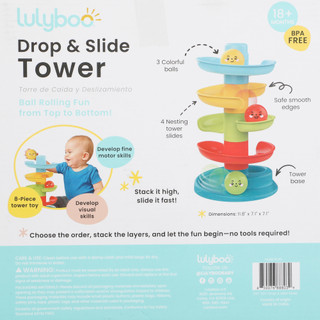 Thumbnail 2: Lulyboo Drop & Slide Tower Baby Toy 