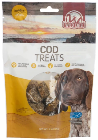 Thumbnail 1: WILD EATS 3 oz Cod Dog Treats 