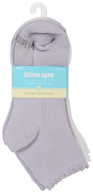 Thumbnail 1: Bliss Spa Women's 6 Pk Shea Butter Infused Super Soft Socks 