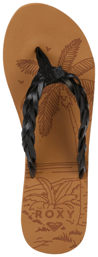 Thumbnail 4: ROXY Women's Feel Breezie Braided Thong Flip Flops 