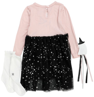 Thumbnail 2: Lila & Jack Toddler Girls 3 Pc Ghost Tulle Dress & Wand Set 