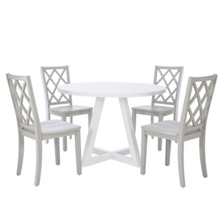 Thumbnail 1: Linon Linon Mayfair 5 Pc. Round Dining Set Grey 