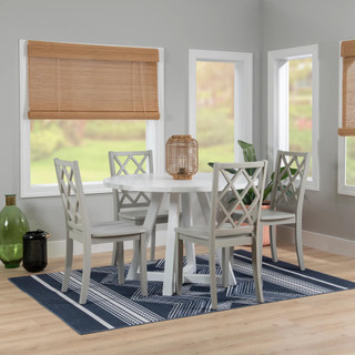 Thumbnail 7: Linon Linon Mayfair 5 Pc. Round Dining Set Grey 