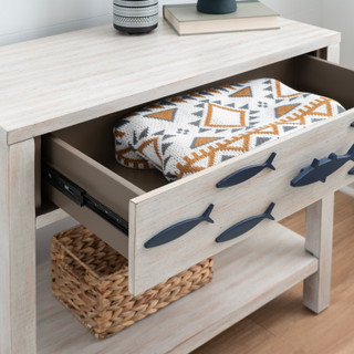 Thumbnail 3: Linon Linon Fisher 32 in. 1 Drawer Fish Console With Shelf  