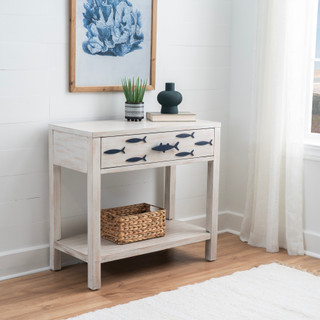Thumbnail 4: Linon Linon Fisher 32 in. 1 Drawer Fish Console With Shelf  