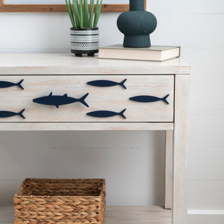 Thumbnail 6: Linon Linon Fisher 32 in. 1 Drawer Fish Console With Shelf  