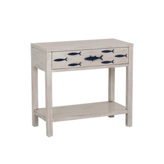 Thumbnail 1: Linon Linon Fisher 32 in. 1 Drawer Fish Console With Shelf  