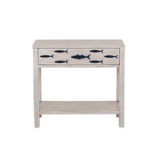 Thumbnail 11: Linon Linon Fisher 32 in. 1 Drawer Fish Console With Shelf  