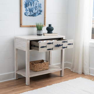 Thumbnail 12: Linon Linon Fisher 32 in. 1 Drawer Fish Console With Shelf  