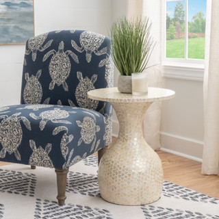 Thumbnail 3: Linon Linon Peary Capiz Hourglass Side Table 