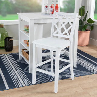 Thumbnail 10: Linon Linon Mayfair 3 Pc. Counter Height Space Saver Dining Set  