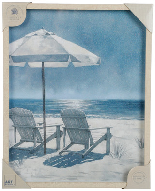 Thumbnail 1: Hammock & Harbor 16x20 Beach Chair Wall Art 
