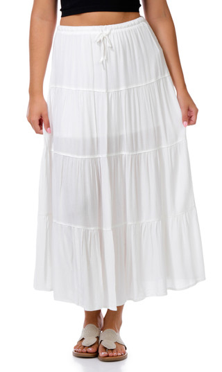 Thumbnail 1: Rewash Juniors Tiered Maxi Skirt 