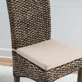 Thumbnail 5: Linon Linon Elodie 2 Pc. Seagrass Dining Chair Brown Set 