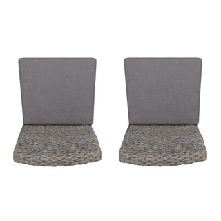 Thumbnail 4: Linon Linon Elodie 2 Pc. Seagrass Dining Chair Brown Set 