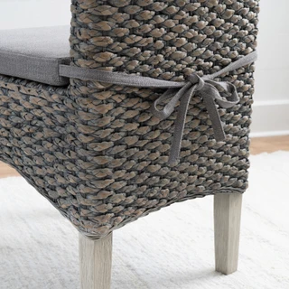 Thumbnail 6: Linon Linon Elodie 2 Pc. Seagrass Dining Chair Brown Set 