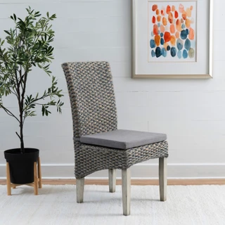 Thumbnail 10: Linon Linon Elodie 2 Pc. Seagrass Dining Chair Brown Set 