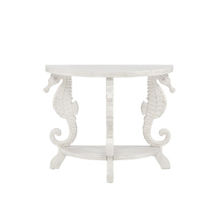 Thumbnail 6: Linon Linon Triton Distressed Seahorse Demilune Table  